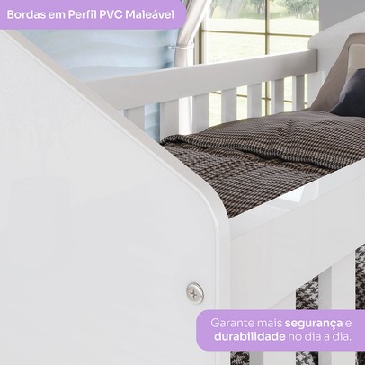 Berço Vanila 3 em 1 Branco - Henn