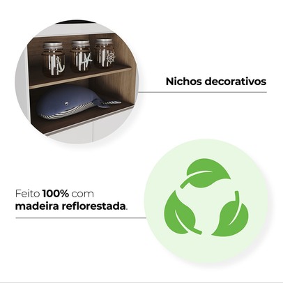 Guarda-Roupa Infantil Vanila 4 Portas 2 Gavetas Branco - Henn