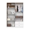 Guarda-Roupa Infantil Vanila 4 Portas 2 Gavetas Branco - Henn