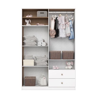 Guarda-Roupa Infantil Vanila 4 Portas 2 Gavetas Branco - Henn