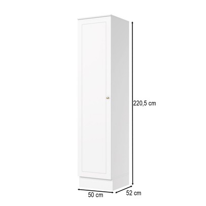 Paneleiro Americana 1 Porta 5 Prateleiras Branco - Henn