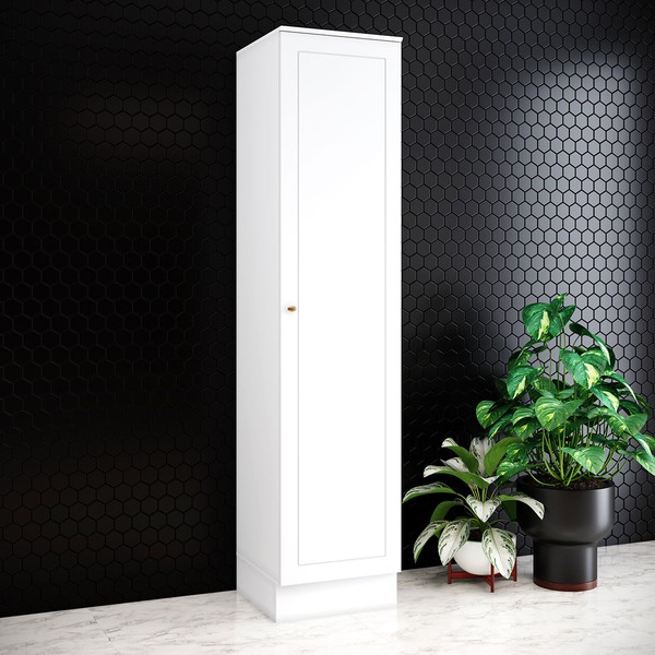 Paneleiro Americana 1 Porta 5 Prateleiras Branco - Henn