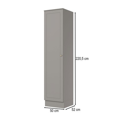 Paneleiro Americana 1 Porta 5 Prateleiras Cinza - Henn