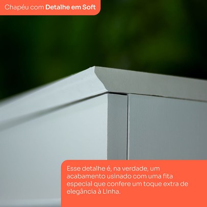 Paneleiro Americana 1 Porta 5 Prateleiras Cinza - Henn