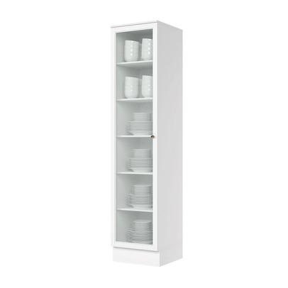 Cristaleira Americana 1 Porta com Vidro Branco - Henn