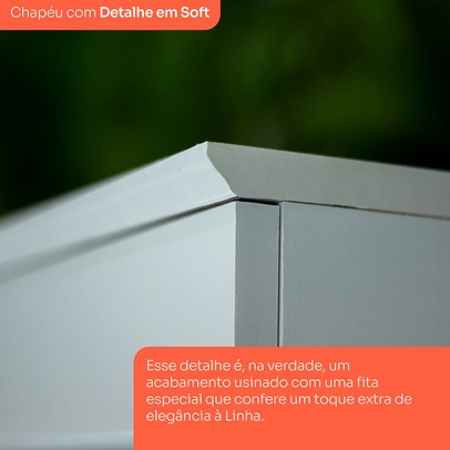 Cristaleira Americana 1 Porta com Vidro Cinza - Henn