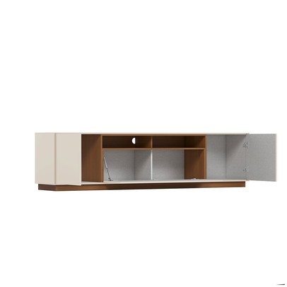 Rack para TV Até 86 Polegadas Domus 3 Portas Cinamomo/Off White - Henn