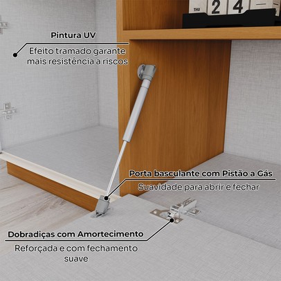 Rack para TV Até 86 Polegadas Domus 3 Portas Cinamomo/Off White - Henn