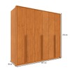 Guarda-Roupa Casal Freya 6 Portas 6 Gavetas Cinamomo - Pnr Móveis