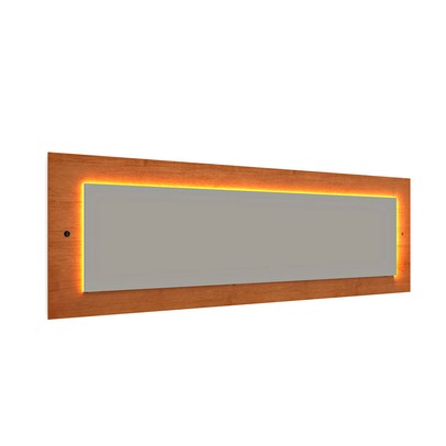 Cabeceira Casal/Queen Dagda com Led 100% Mdf 15mm Cinamomo/Off White - Pnr Móveis
