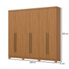 Guarda-Roupa Casal New Jade 6 Portas 3 Gavetas Cinamomo - Henn