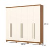 Guarda-Roupa Casal New Jade 6 Portas 3 Gavetas Cinamomo/Off White - Henn