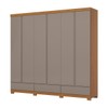 Guarda-Roupa Casal Imperial 6 Portas 9 Gavetas 100% Mdf Cinamomo/Avelã - Henn
