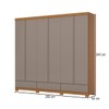 Guarda-Roupa Casal Imperial 6 Portas 9 Gavetas 100% Mdf Cinamomo/Avelã - Henn