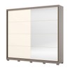 Guarda-Roupa Casal Dream 2 Portas 6 Gavetas com Espelho 100% Mdf Avelã/Off White - Henn