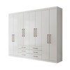 Guarda-Roupa Casal Belize 8 Portas 6 Gavetas Branco - Pnr Móveis