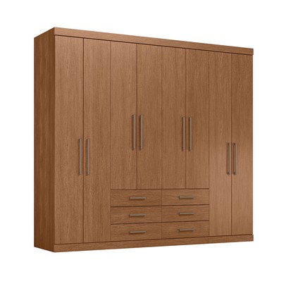 Guarda-Roupa Casal Belize 8 Portas 6 Gavetas Jatoba - Pnr Móveis