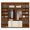 Guarda-Roupa Casal Belize 8 Portas 6 Gavetas Jatoba/Areia - Pnr Móveis