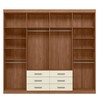 Guarda-Roupa Casal Belize 8 Portas 6 Gavetas Jatoba/Areia - Pnr Móveis