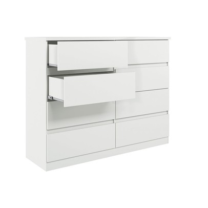 Cômoda Salton 8 Gavetas Branco - Pnr Móveis