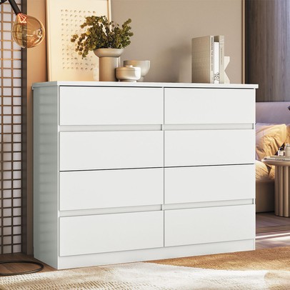 Cômoda Salton 8 Gavetas Branco - Pnr Móveis
