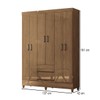 Guarda-Roupa Solteiro Lux 6 Portas 2 Gavetas Jequitiba - Pnr Móveis