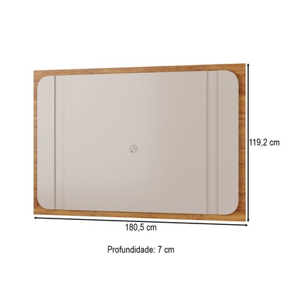 Painel para TV Até 75 Polegadas Ares Mel/Off White - Viero Móveis