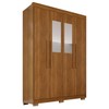 Guarda-Roupa Solteiro Weather com Pés e Espelho 4 Portas 3 Gavetas 100% Mdf Cinamomo - Pnr Móveis