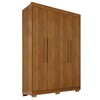 Guarda-Roupa Solteiro Weather com Pés 4 Portas 3 Gavetas 100% Mdf Cinamomo - Pnr Móveis