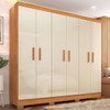 Guarda-Roupa Casal Cancun 6 Portas 2 Gavetas Cinamomo/Off White - Fellicci