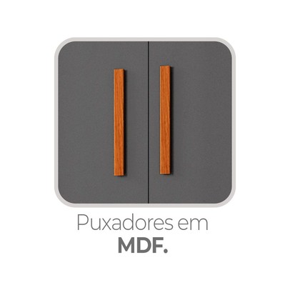 Guarda-Roupa Casal Cancun 6 Portas 2 Gavetas Cinamomo/Grafite - Fellicci