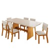 Mesa de Jantar 6 Lugares Borgia Mel/Blonde/Pastel - Viero Móveis