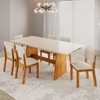 Mesa de Jantar 6 Lugares Borgia Mel/Blonde/Pastel - Viero Móveis
