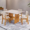 Mesa de Jantar 4 Lugares Monroe Mel/Blonde/Pastel - Viero Móveis