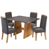 Mesa de Jantar 4 Lugares Xandria Mel/Cinza - Viero Móveis