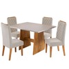 Mesa de Jantar 4 Lugares Xandria Mel/Blonde/Pastel - Viero Móveis