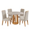 Mesa de Jantar 4 Lugares Valerina Mel/ Blonde/Pastel - Viero Móveis