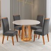 Mesa de Jantar 4 Lugares Foster Mel/Blonde/Cinza - Viero Móveis