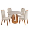 Mesa de Jantar 4 Lugares Foster Mel/Blonde/Pastel - Viero Móveis