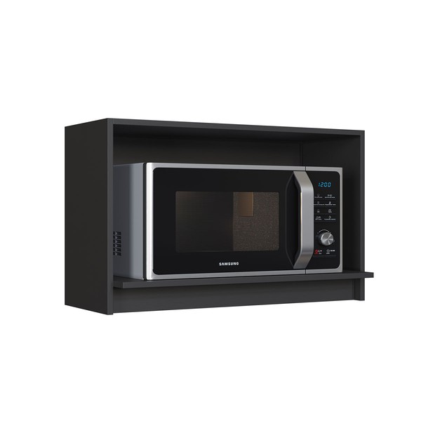 Armário Aéreo Cozinha 80 Cm Diamante Chumbo - Indékes