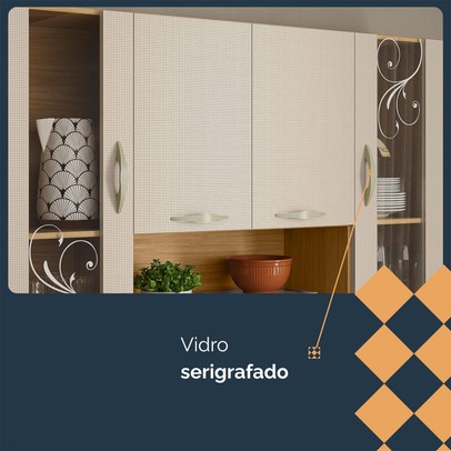 Cozinha Compacta Golden Plus 6 Portas 1 Gaveta 100% Mdf Freijó/Soft - Kits Paraná