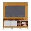 Estante para TV Até 75 Polegadas Jurerê 2 Portas Ripado Naturale/Off White Matte - Colibri
