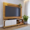 Estante para TV Até 75 Polegadas Jurerê 2 Portas Ripado Naturale/Off White Matte - Colibri