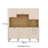 Cozinha Compacta Ferrara Plus 6 Portas 2 Gavetas 100% Mdf Freijó/Soft - Kits Paraná