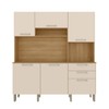 Cozinha Compacta Ferrara Plus 6 Portas 2 Gavetas 100% Mdf Freijó/Soft - Kits Paraná