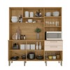 Cozinha Compacta Ferrara Plus 6 Portas 2 Gavetas 100% Mdf Freijó/Soft - Kits Paraná