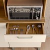 Cozinha Compacta Ferrara Plus 6 Portas 2 Gavetas 100% Mdf Freijó/Soft - Kits Paraná