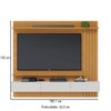Painel para TV Até 70 Polegadas Juriti 3 Portas Ripado Naturale/Off White Matte - Colibri