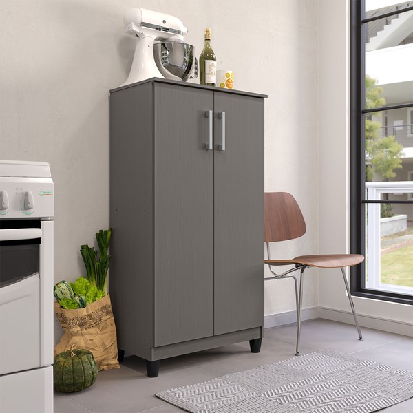 Armário Multiuso Brisa 2 Portas Gris - Kits Paraná