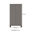 Armário Multiuso Brisa 2 Portas Gris - Kits Paraná
